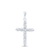 1/2CTW-DIA CN FASHION CROSS PENDANT